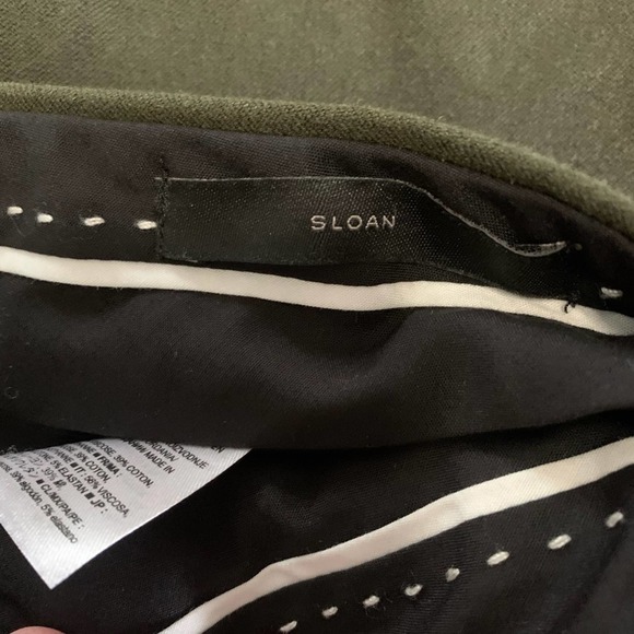 Banana Republic Sloan dark green striped pants - Picture 6 of 10